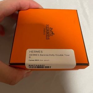 HERMES Barenia Kelly Double Tour Bracelet size M